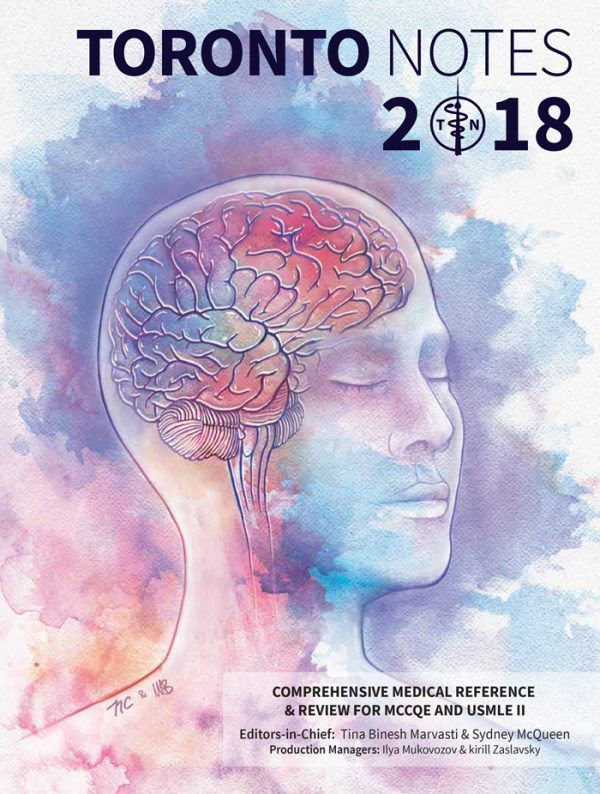 toronto notes 2018 comprehensive medical reference review for usmle ii and mccqe 34e 638713ca3fcf1 | Medical Books & CME Courses