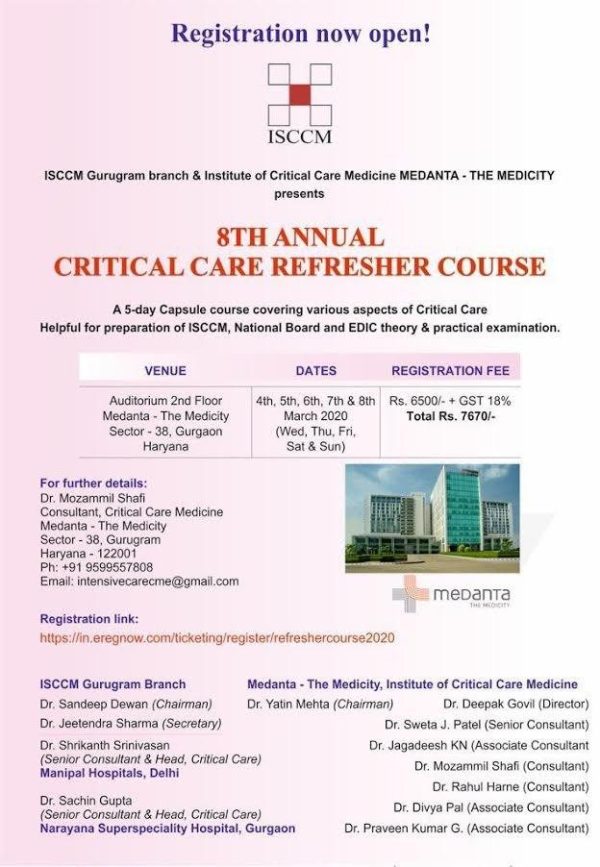 isccm 8th annual critical care refresher course 2020 cme videos 638ce9853fc24 | Medical Books & CME Courses