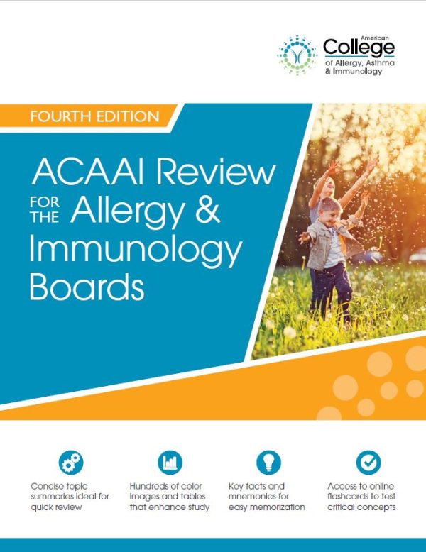 acaai review for the allergy immunology boards fourth edition book flashcards 63ebe55000bde | Medical Books & CME Courses