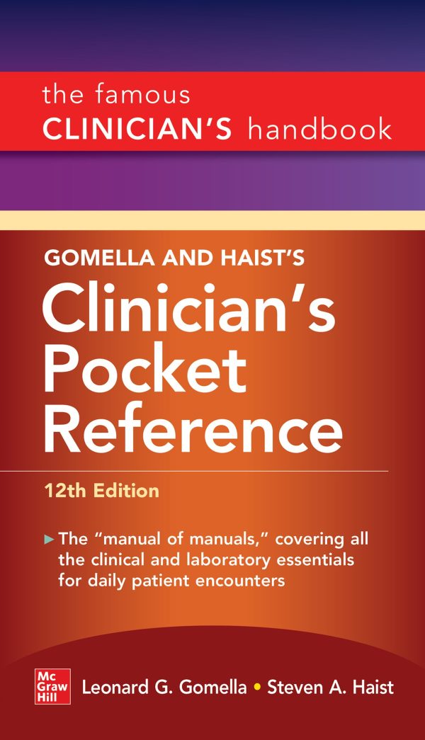 gomella and haists clinicians pocket reference 12th edition original pdf from publisher 64fdbd7ae16fd | Medical Books & CME Courses