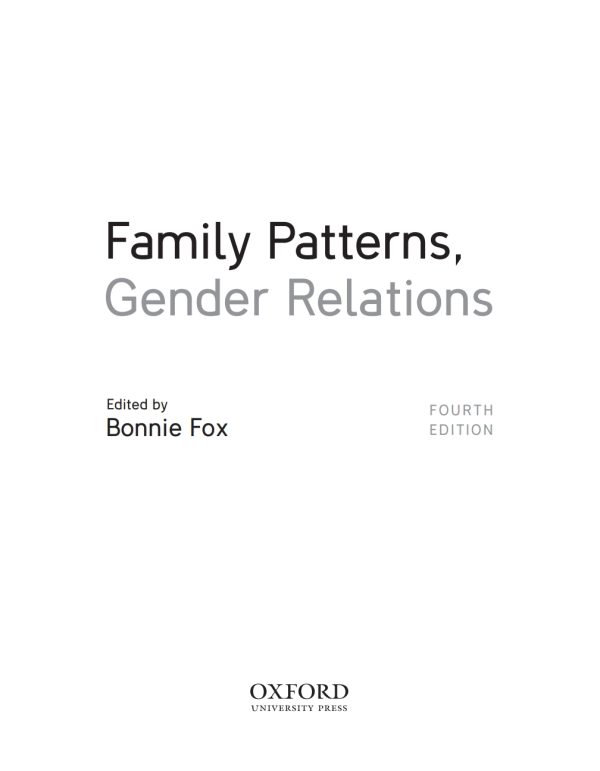 family patterns gender relations 4th edition original pdf from publisher 6521535d4037f | Medical Books & CME Courses